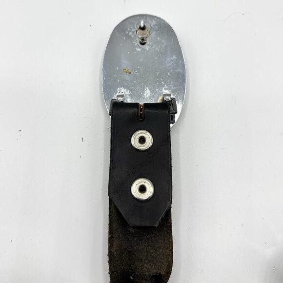 Aztec Mayan Sun Dial Calendar Belt Buckle & Vtg.‎ Braided Leather Belt 36 - Picture 6 of 9